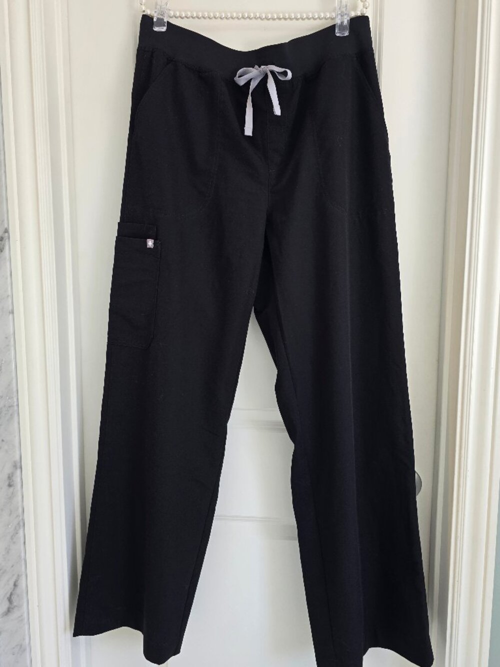 Figs Black Wide Leg Isabel Scrub Pants Size XL-T